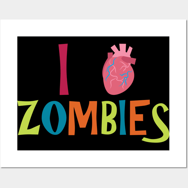 I Heart Zombies Wall Art by kimmieshops